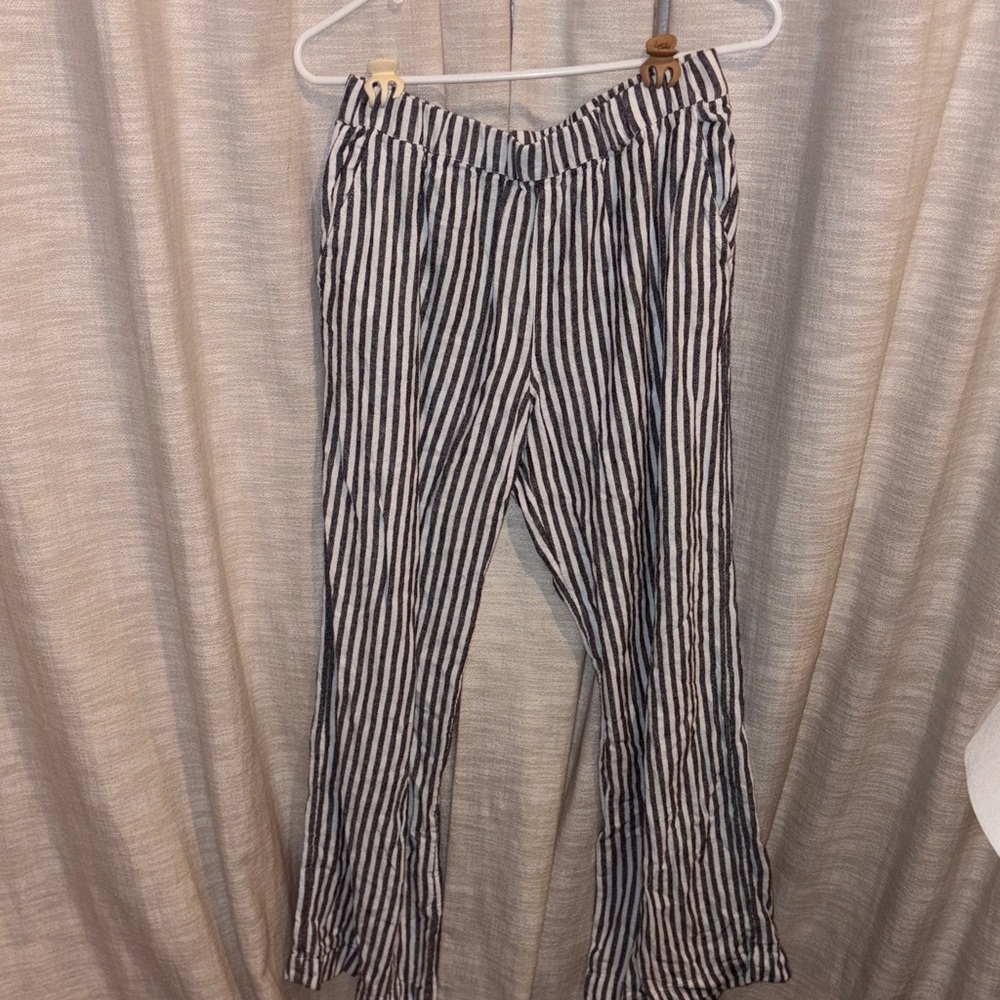 Caslon Black and White Striped Women's Chinos
